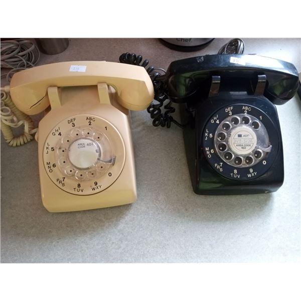 Set Of 1970/80's Corded Dial Telephones