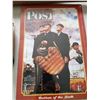 Image 3 : Saturday Evening Post ( Norman Rockwell) Metal Umpire Sign And 1937 Womens League Baseball Bat