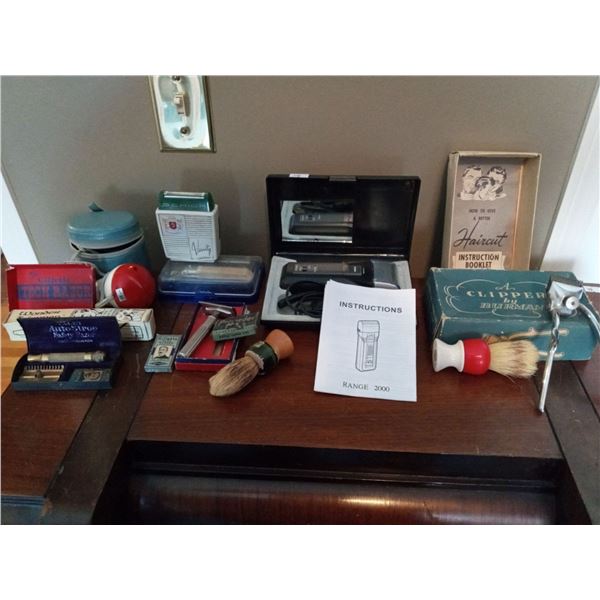Assortment Of Vintage Shaving Collectibles