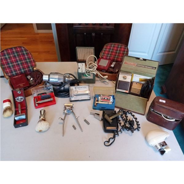 Assortment Of Vintage Shaving Collectibles