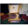 Image 1 : Vintage Portable Victrola MO:1427 With Two Books Of 45 Records