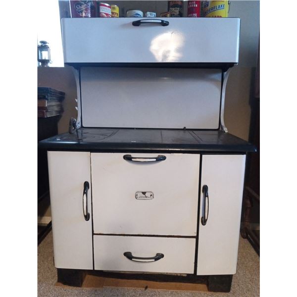 Antique Stove With Oven And Top Storage