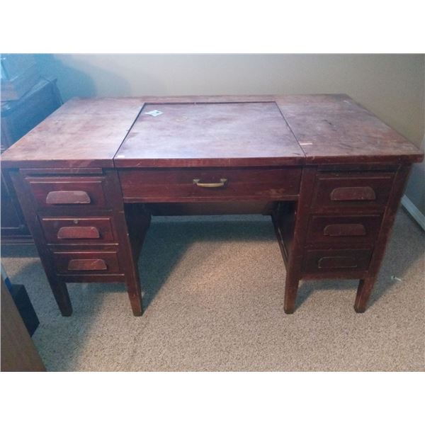 Vintage Typewriter Desk With Chair