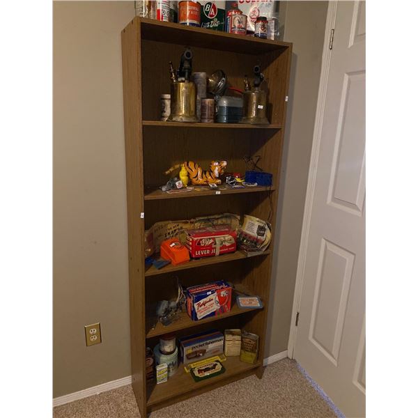 Wooden Shelving Unit 27L x 10W x 69T Contents Not Included