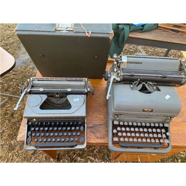 Vintagw Royal And Everest( With Case) Typewriters
