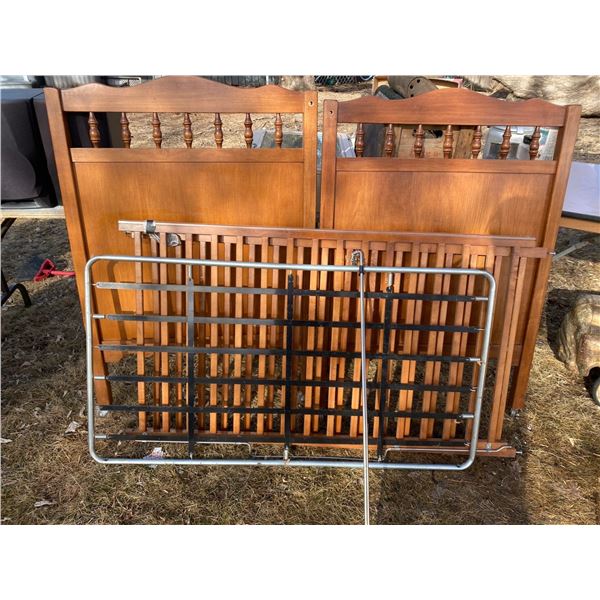 Antique Wooden Crib And High Chair