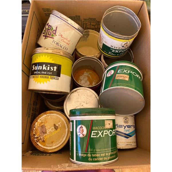 Collection Of Antique Tabacco Tins