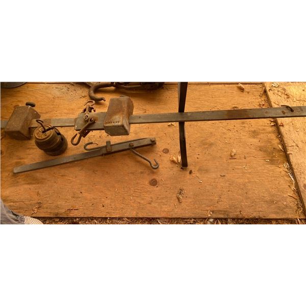 Antique Scale With Weights
