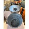 Image 1 : Vintage Metal Milk Pail And Water Pale