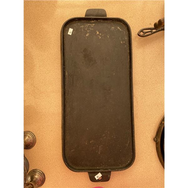 Antique Cast Iron Flat Cook Top Pan