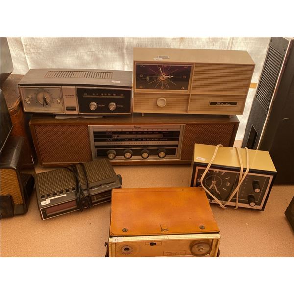 Collection Of Vintage Radio Alarm Clocks
