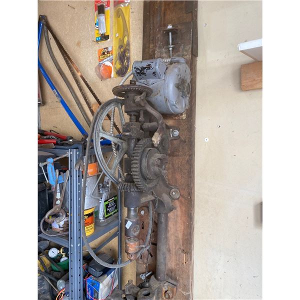 Antique Drill Press Set Of Antique Tools