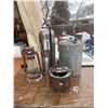 Image 1 : Antique Lamp, Gas Can, And Pyrene Fire Extinguisher