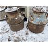Image 1 : Set Of Antique Metal Milk Cans