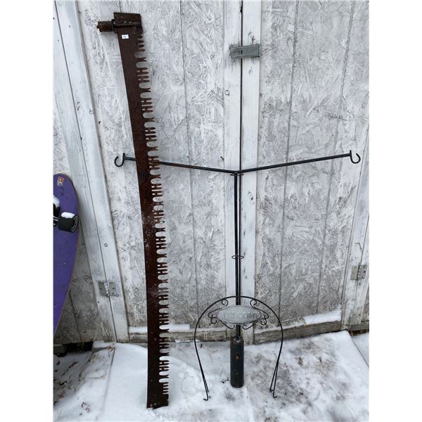 Antique 2 Person Saw And Lawn Decor
