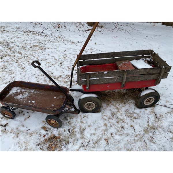 Set Of Vintage Pull Wagons