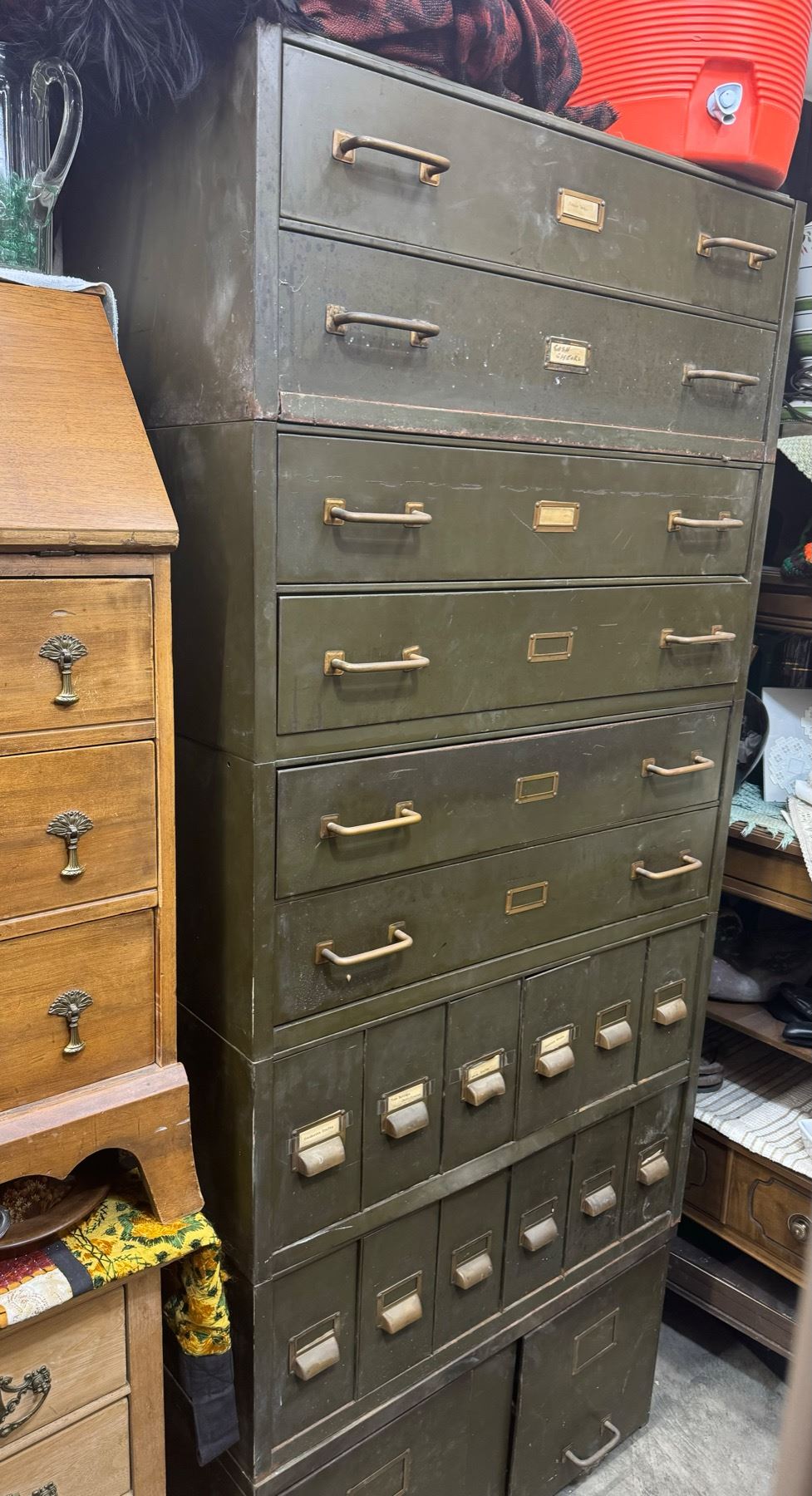 ANTIQUE STEEL STACKABLE, FILE CABINET! INDUSTRIAL! HEAVY DUTY BARRISTER ...