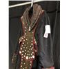 Image 3 : BLACK/BROWN MEDIEVAL ROBE INCLUDING BREAST PLATE AND COLLAR, DAILY COSTUME RENTAL $95.00