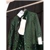 Image 3 : DARK GREEN PATTERN PANTS, JACKET AND VEST FRENCH RENAISSANCE COSTUME, DAILY RENTAL $135.00