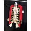 Image 1 : RED PANTS, JACKET AND VEST BRITISH MILITARY COSTUME, DAILY RENTAL $145.00