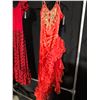 Image 2 : RED DRESS WITH GOLD EMBELLISHMENTS AND RED POLKA DOT DRESS COSTUMES