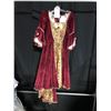 Image 1 : RED EMBROIDERED  LADIES FRENCH RENAISSANCE ROYAL DRESS COSTUME, DAILY RENTAL $135.00