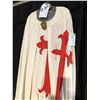 Image 2 : WHITE/RED KNIGHTS OF THE TEMPLAR COSTUME, DAILY RENTAL $100.00