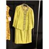 Image 2 : 1960'S YELLOW FLORAL PRINT DRESS & 2 PIECE EVENING SUIT SKIRT SET, DAILY RENTAL $75.00