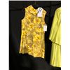 Image 3 : 1960'S YELLOW FLORAL PRINT DRESS & 2 PIECE EVENING SUIT SKIRT SET, DAILY RENTAL $75.00