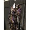 Image 2 : 1960'S PURPLE PATTERN VELVET PANTS SUIT, DAILY RENTAL $65.00