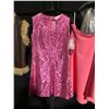 Image 3 : BROWN FAUX LINED VEST, 2 PINK DRESSES, DAILY RENTAL $75.00