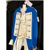 Image 2 : BLUE/WHITE 1750'S FRENCH MILITARY COSTUME, DAILY RENTAL $125.00