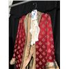 Image 2 : RED/BROWN 1750'S FRENCH COSTUME, DAILY RENTAL $135.00