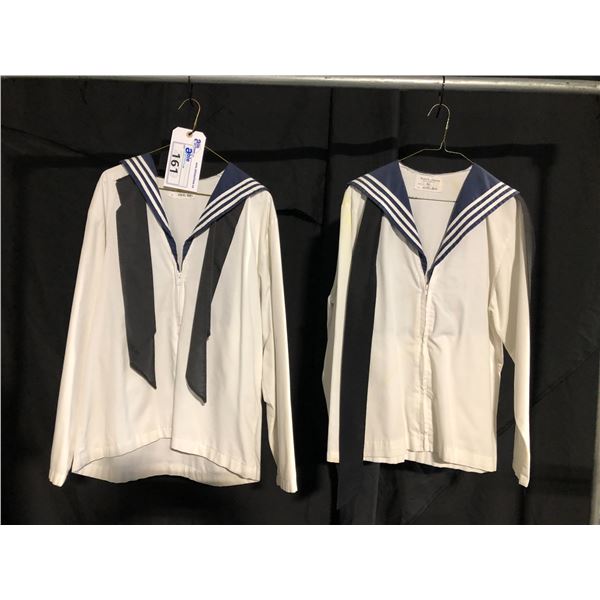 2 WHITE/BLUE SAILOR COSTUMES, DAILY RENTAL $45.00