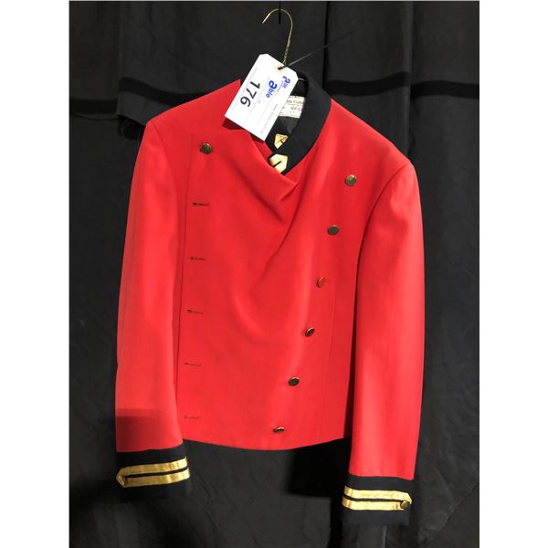 RED/BLACK USHER COSTUME, DAILY RENTAL $45.00
