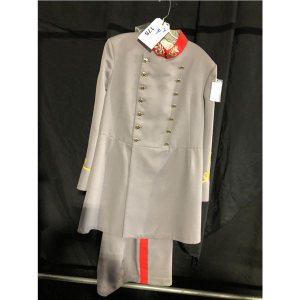 GREY 1861 MILITARY UNIFORM COSTUME, DAILY RENTAL $105.00
