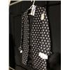 Image 2 : BLACK AND WHITE POLKA DOT JACKET, DAILY RENTAL $100.00