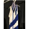 Image 2 : BLUE/WHITE 1920'S FLAPPER DRESS WITH ACCESSORIES, DAILY RENTAL $85.00