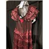 Image 2 : BURGUNDY 1850'S DRESS, DAILY RENTAL $125.00