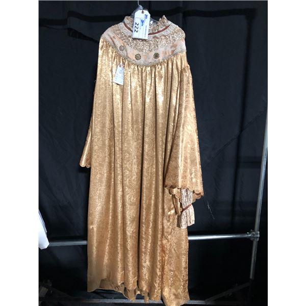 GOLD ORNATE 1400'S ROBE, DAILY RENTAL $80.00