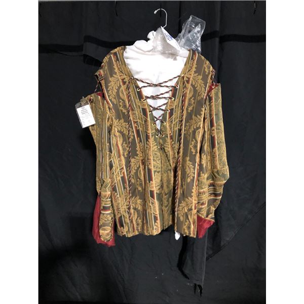 GREEN/GOLD 1400'S COSTUME, DAILY RETAIL $95.00