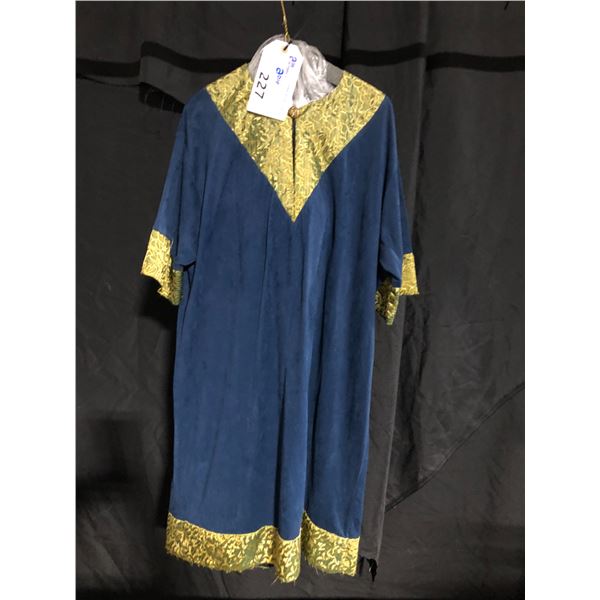 BLUE/GREEN/GOLD ROBE, DAILY RENTAL $75.00