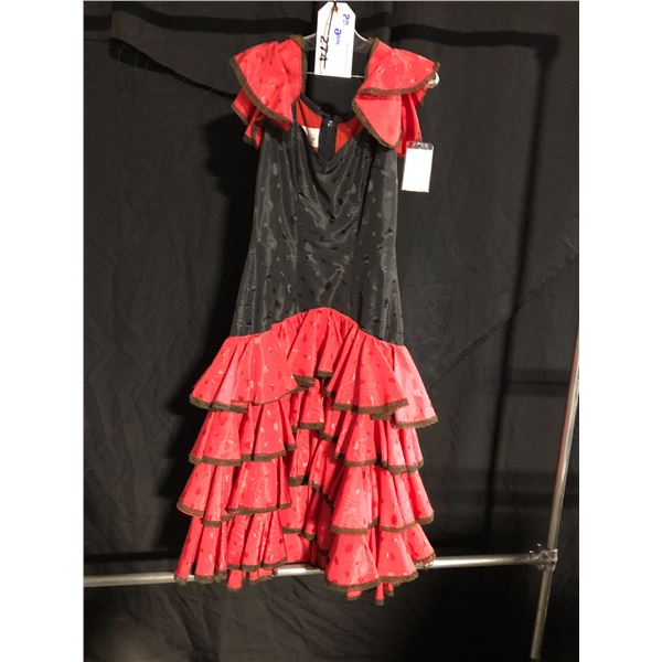 LADIES SPANISH INSPIRED DANCE DRESS, DAILY RENTAL $95.00