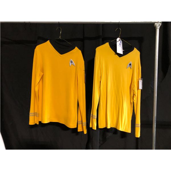 2 YELLOW STAR TREK COSTUMES, DAILY RENTAL $30.00 EA