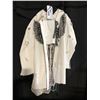 Image 1 : WHITE SHIRT DECORATED WITH TASSELS, SNAKE SKIN AND BIRD IMAGE