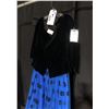 Image 3 : BLACK/BLUE 1980'S DRESS COSTUME, DAILY RENTAL $70.00