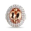 Image 1 : 6.80 ctw Morganite and 3.29 ctw Diamond 14K Rose Gold Ring