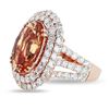 Image 2 : 6.80 ctw Morganite and 3.29 ctw Diamond 14K Rose Gold Ring