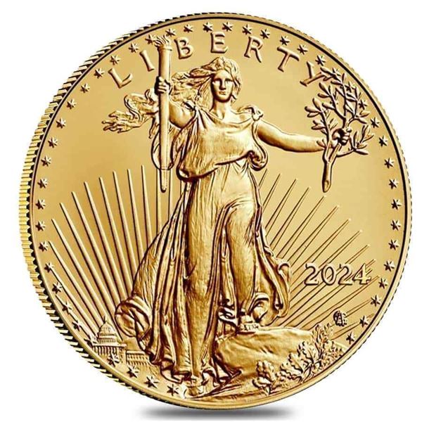 2024 1/10 oz Gold American Eagle $5 Coin BU