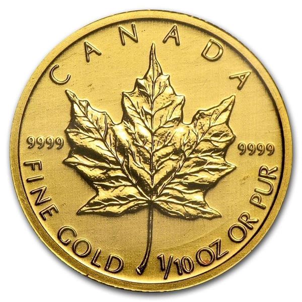 Canada 1/10 oz .9999 Fine Gold Maple Leaf